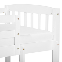 Letto a castello letto doppio con cassetti portaoggetti in legno di pino bianco singola 90 x 200 per bambini cameretta