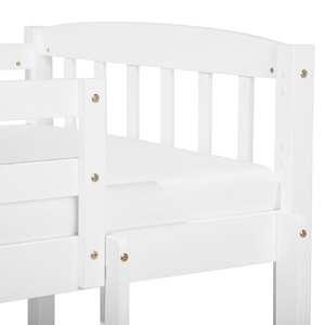Letto a castello letto doppio con cassetti portaoggetti in legno di pino bianco singola 90 x 200 per bambini cameretta