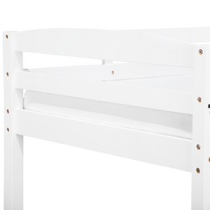 Letto a castello letto doppio con cassetti in legno di pino bianco singola misura 90 x 200 per bambini in cameretta