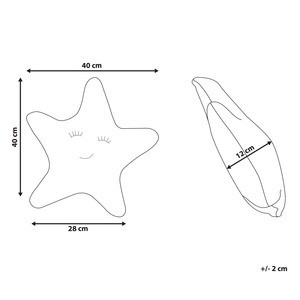 Cuscino per bambini Cuscino a forma di stella in tessuto grigio con imbottitura morbida per bambini