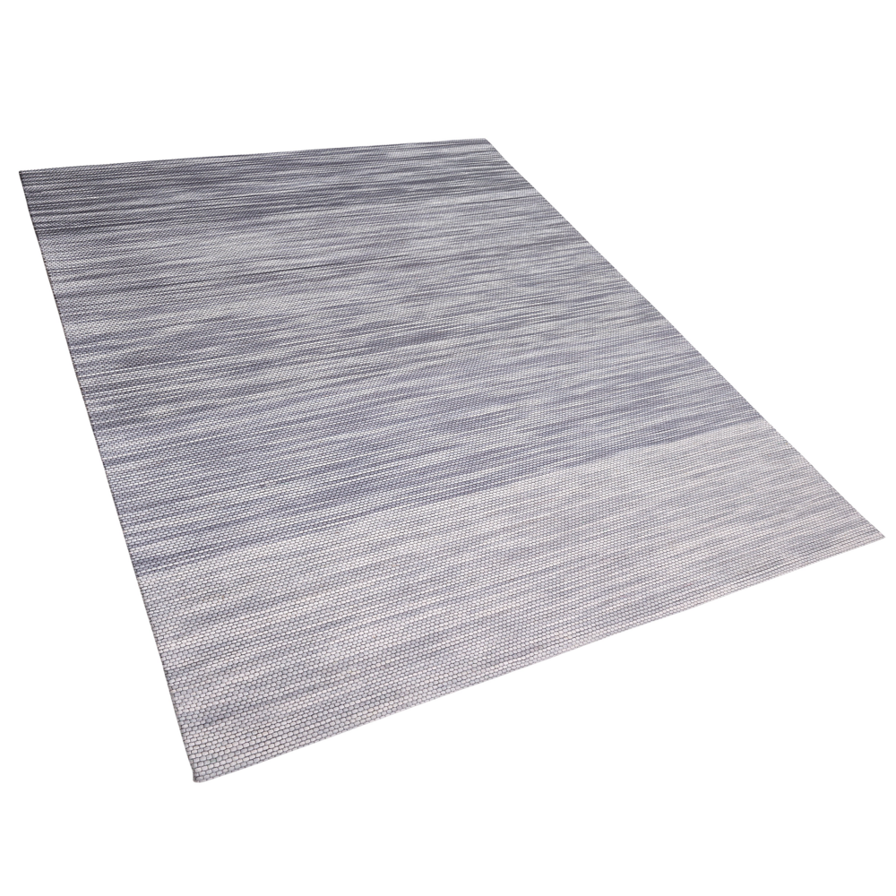 Tappeto Grigio Lana e Poliestere 160 x 230 cm Tessuto a Mano Design Moderno