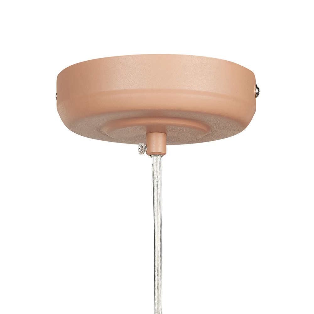 Lampada a Sospensione in Metallo Rosa Forma Geometrica 1 Luce Moderna