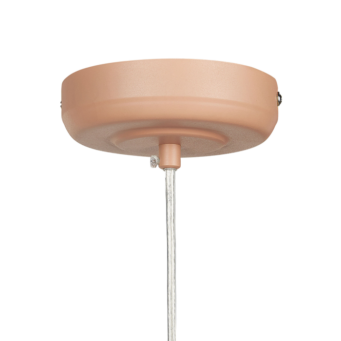 Lampada a Sospensione in Metallo Rosa Forma Geometrica 1 Luce Moderna