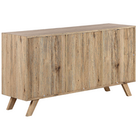 Madia credenza Bianca Legno Chiaro 3 Cassetti 2 Armadi Design Moderno Scandinavo