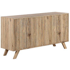 Madia credenza Bianca Legno Chiaro 3 Cassetti 2 Armadi Design Moderno Scandinavo