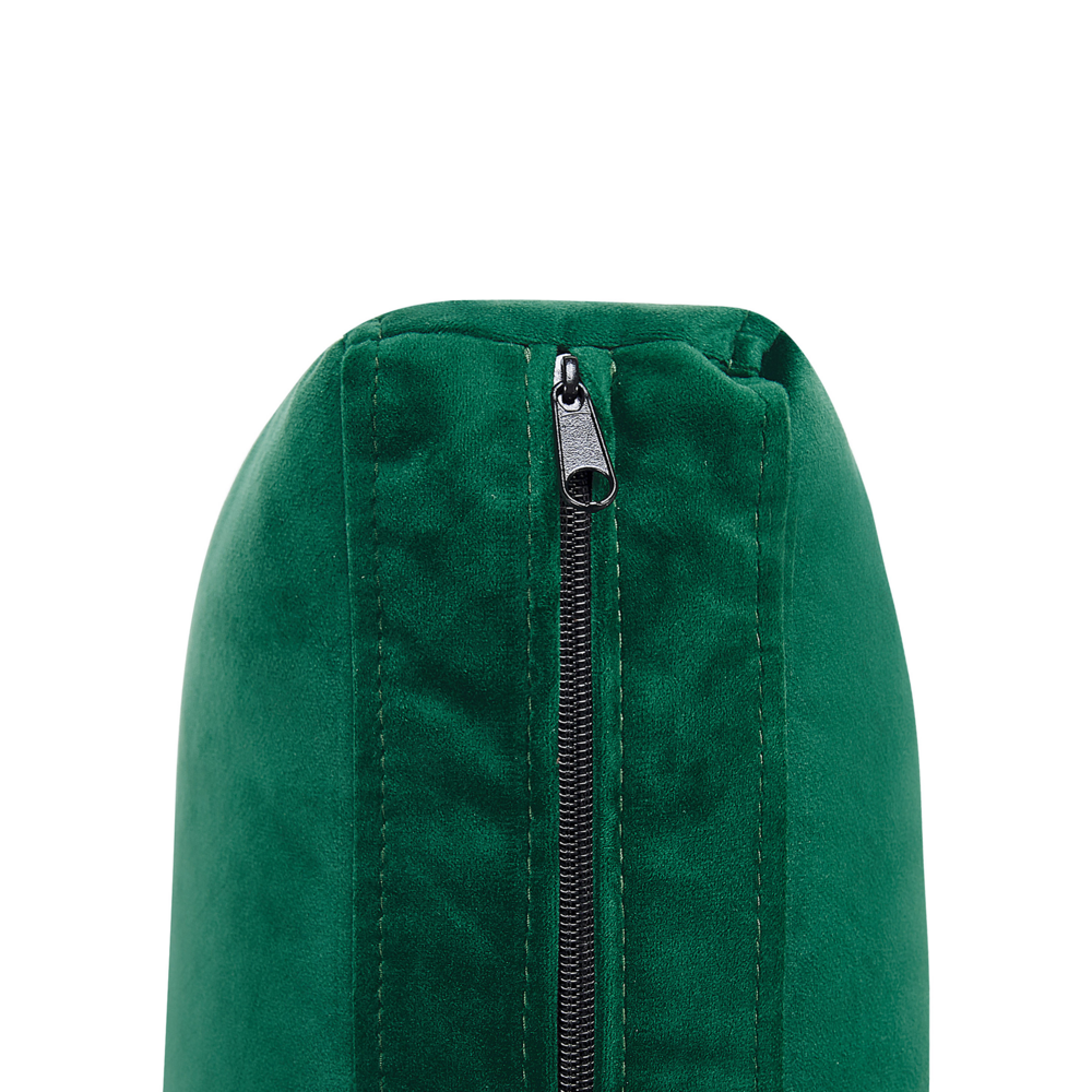 Modulo divano a 1 posto in velluto verde Gambe in metallo argento Stile glamour