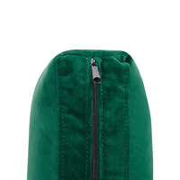 Modulo divano a 1 posto in velluto verde Gambe in metallo argento Stile glamour