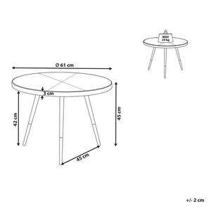 Tavolino Nero Effetto Legno Base dorato Soggiorno stile moderno