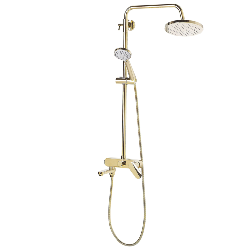 Miscelatore Set Doccia Ottone con Funzione Pioggia Finitura Lucida Glamour Modern