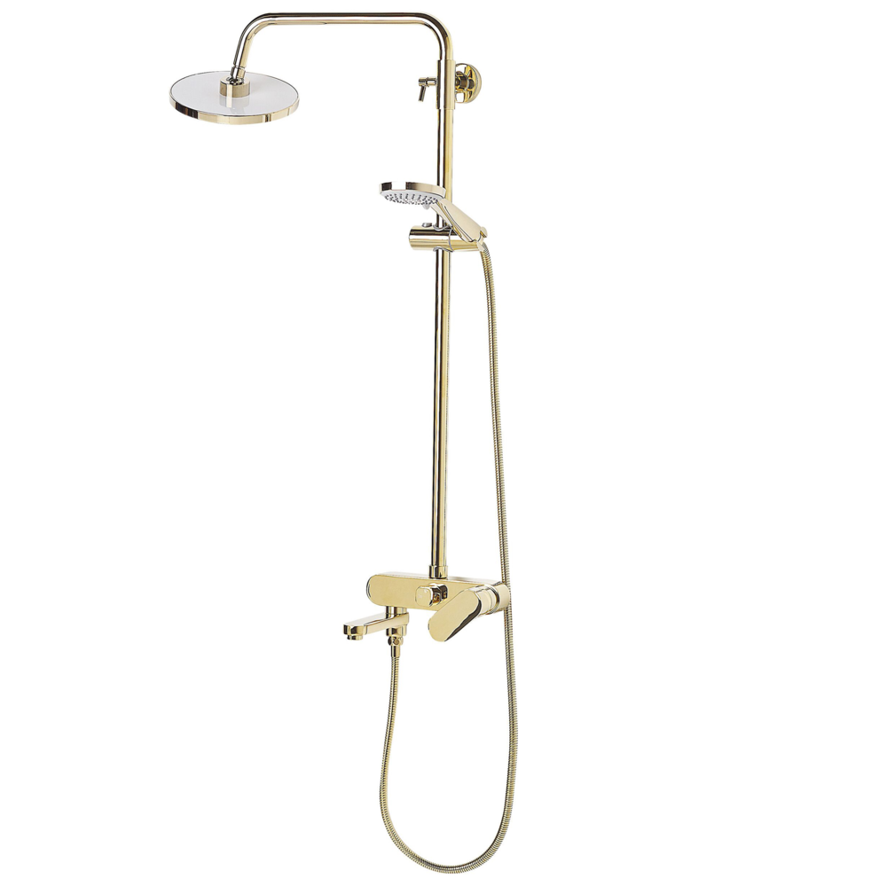 Miscelatore Set Doccia Ottone con Funzione Pioggia Finitura Lucida Glamour Modern