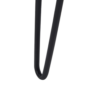 Set di 2 tavoli a nido in Legno Scuro Java con Gambe Nere Rustico