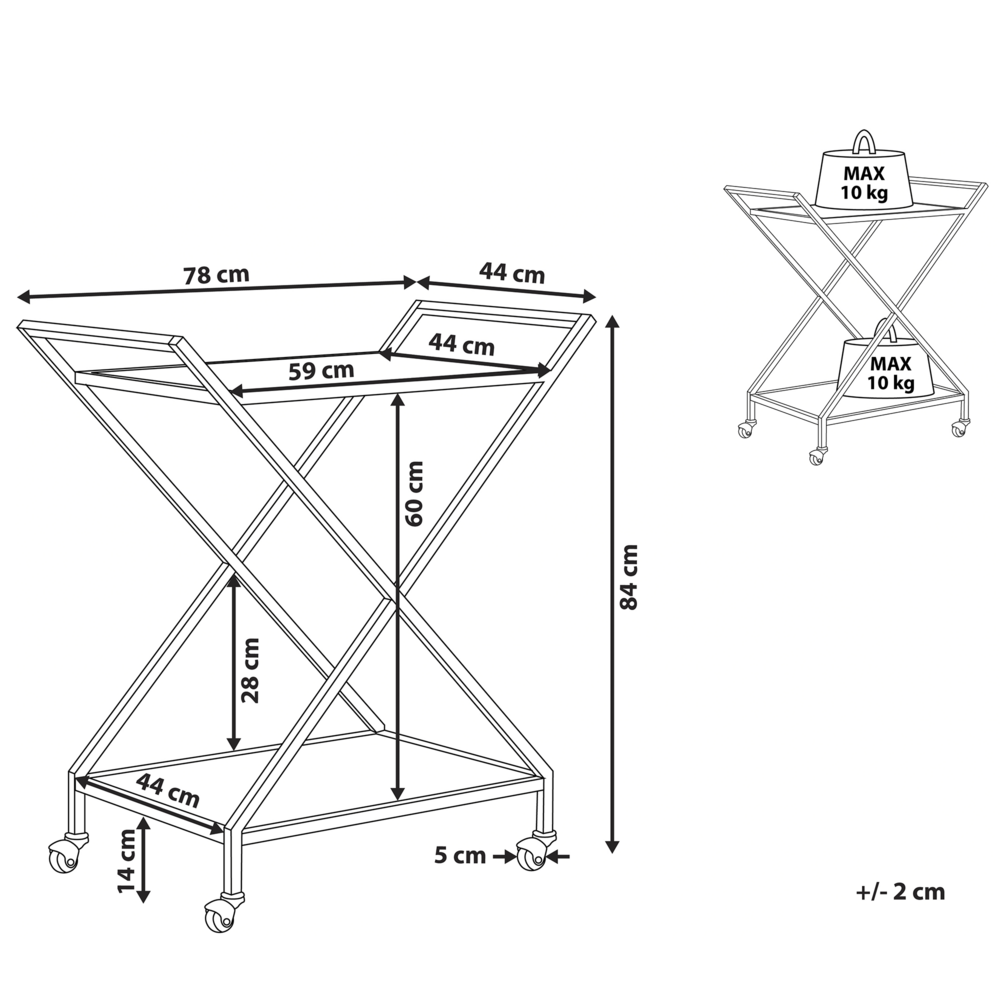 Carrello da cucina con struttura in metallo dorato piani in vetro trasparente carrello bar glamour con ruote bloccabili