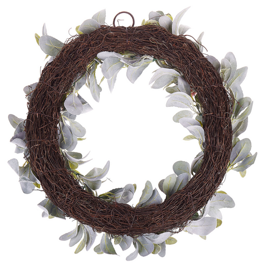 Corona per Porta di Pasqua Multicolore Foglie Artificiali Fatte a Mano Uova 50 cm Decorazioni da Parete per Tavolo Rustico Tradizionale