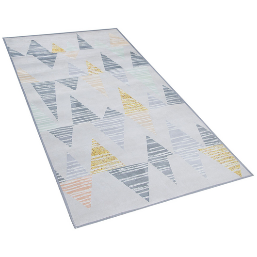 Tappeto tappetino Tappeto Tessuto Poliestere Multicolore Motivo Geometrico Rettangolare 80 x 150 cm