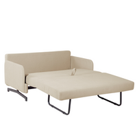 Divano Letto Tessuto Beige 2 Posti Soggiorno in stile Moderno contemporaneo soggiorno