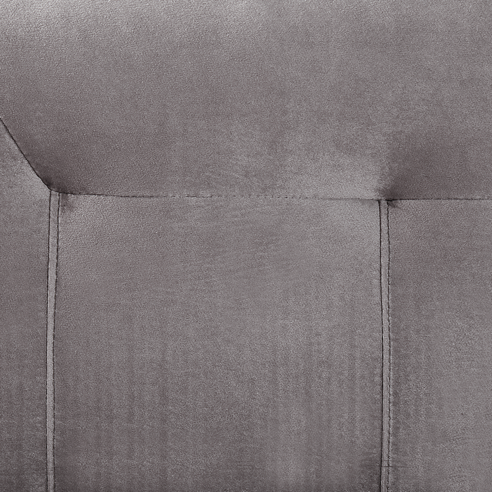 Letto in velluto grigio tappezzeria 180 x 200 cm Continental con testiera del materasso a molle