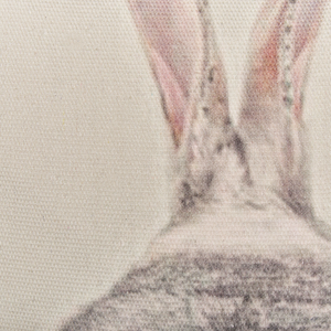 Set di 2 cuscini decorativi in cotone tortora stampa coniglietto pasquale 45 x 45 cm quadrati