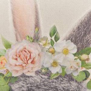 Set di 2 cuscini decorativi in cotone tortora stampa coniglietto pasquale 45 x 45 cm quadrati