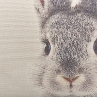 Set di 2 cuscini in cotone grigio talpa con stampe di animale quadrati 45 x 45 cm con inserto decorazioni pasquali decorativi