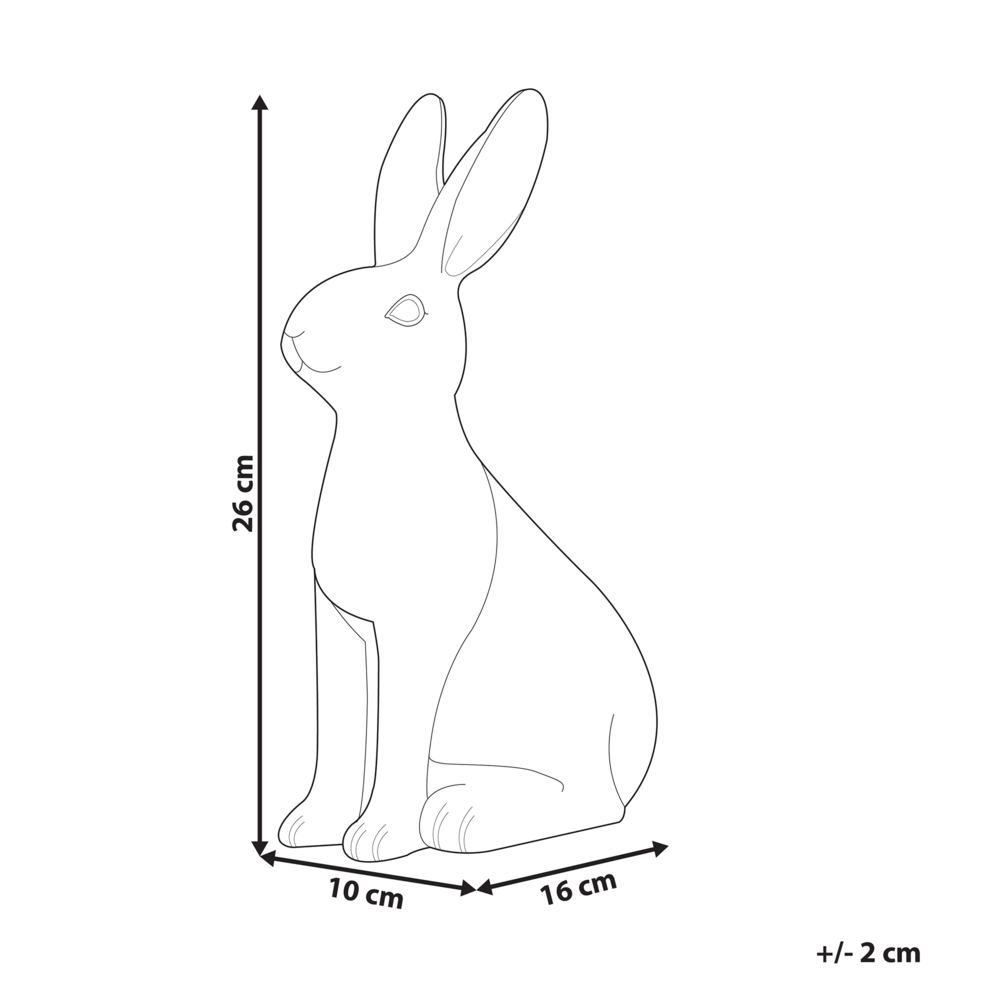 Figura decorativa in ceramica bianca piccola 26 cm pezzo decorazione pasquale soggiorno