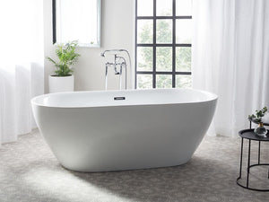 Vasca da Bagno Bianco Freestanding 180 cm in Acrilico Sanitario Moderna