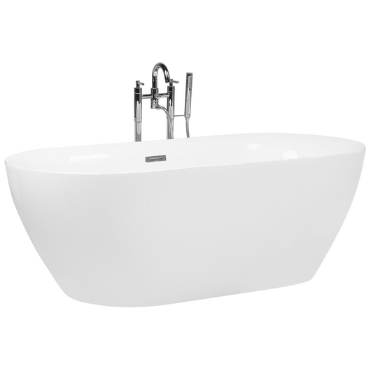 Vasca da Bagno Bianco Freestanding 180 cm in Acrilico Sanitario Moderna