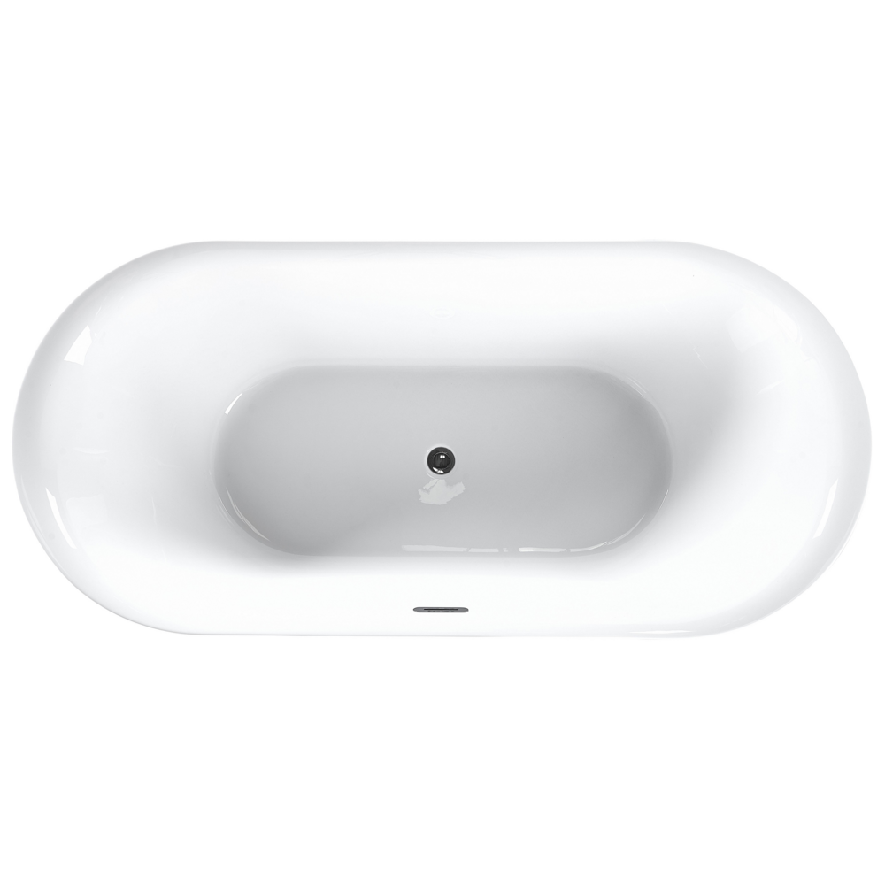 Vasca da Bagno Nero Freestanding 180 cm in Acrilico Sanitario Moderna