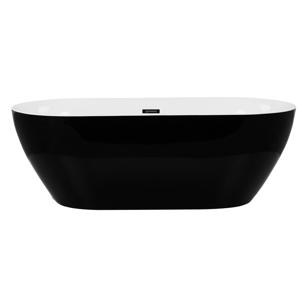 Vasca da Bagno Nero Freestanding 150 cm in Acrilico Sanitario Moderna
