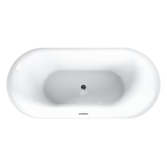 Vasca da Bagno Nero Freestanding 150 cm in Acrilico Sanitario Moderna