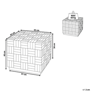 Tavolino da caffè in legno chiaro Teak Cube Tavolino con in stile rustico