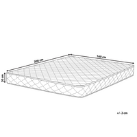 Materasso double face in tessuto di colore bianco 160 x 200 cm medio duro camera da letto