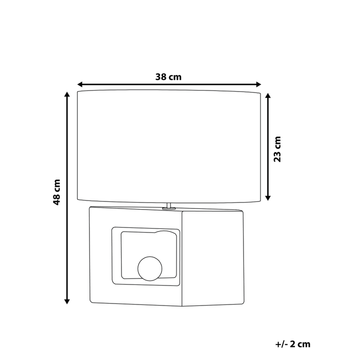 Lampada da tavolo Lampada da comodino con paralume in tessuto con base in ceramica grigia