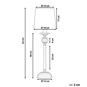 Lampada da tavolo Base in metallo argento Paralume impero bianco Paralume in vetro