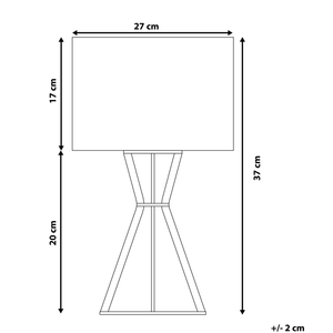 Lampada da Tavolo Legno Chiaro e Paralume Bianco Contemporanea