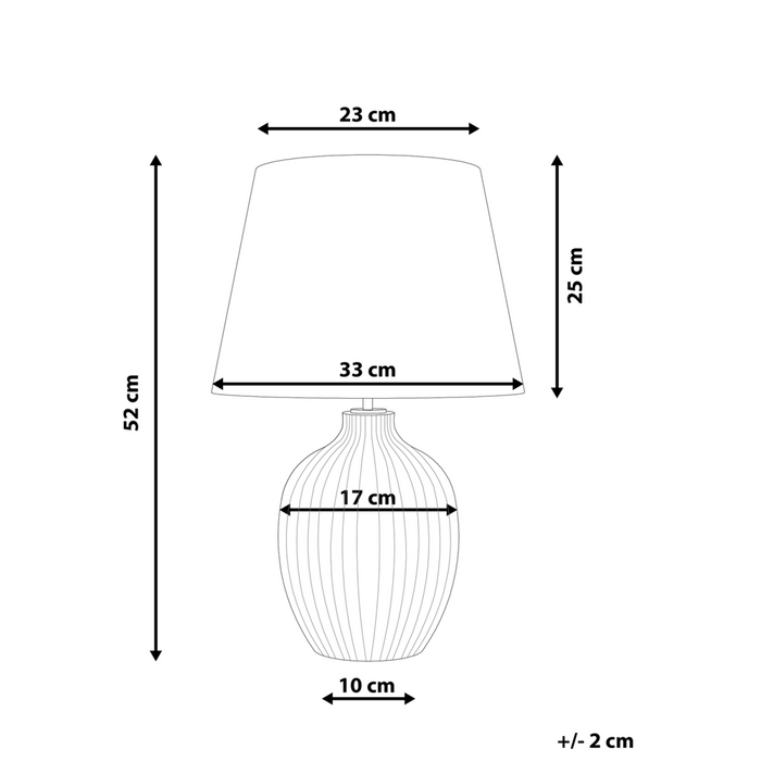 Lampada da Tavolo in Ceramica Bianca 52 cm Paralume Impero Comodino Soggiorno Camera da Letto Illuminazione Stile Retrò