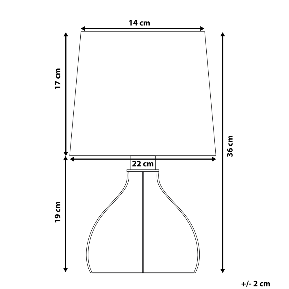 Lampada da Tavolo Base in Legno Chiaro e Paralume in Tessuto Bianco Moderna