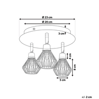Lampada da Parete 2 Luci in Metallo Rame Applique Orientabile Industriale