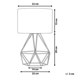 Lampada da Tavolo Paralume Nero Industrial Struttura a gabbia Nero