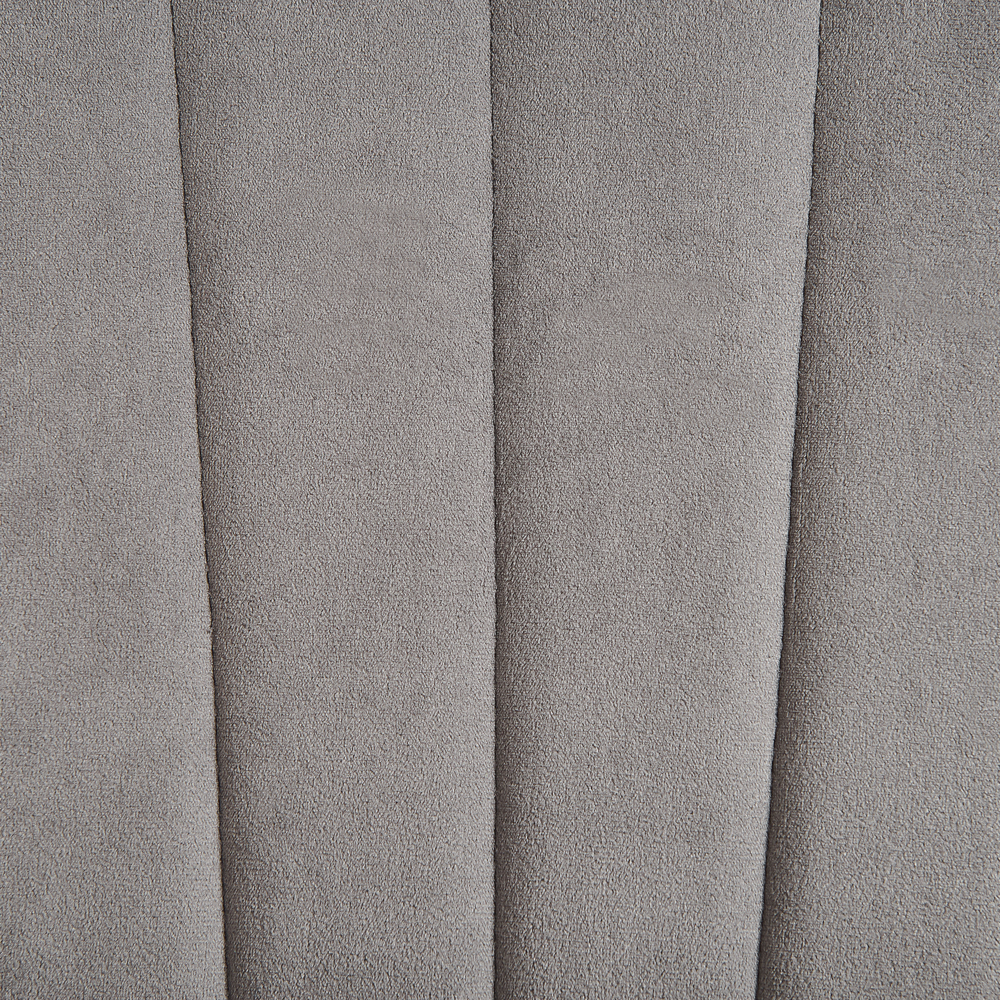 Sedia A Dondolo Velluto Grigio Gambe In Metallo Pattini In Legno Moderni