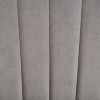 Sedia A Dondolo Velluto Grigio Gambe In Metallo Pattini In Legno Moderni