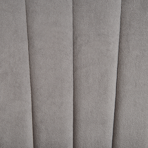 Sedia A Dondolo Velluto Grigio Gambe In Metallo Pattini In Legno Moderni