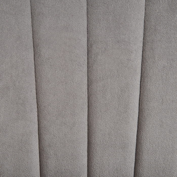 Sedia A Dondolo Velluto Grigio Gambe In Metallo Pattini In Legno Moderni