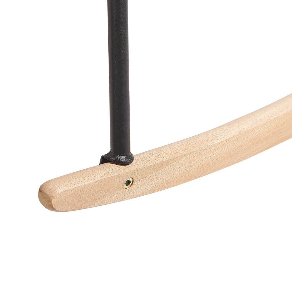 Sedia A Dondolo Velluto Grigio Gambe In Metallo Pattini In Legno Moderni