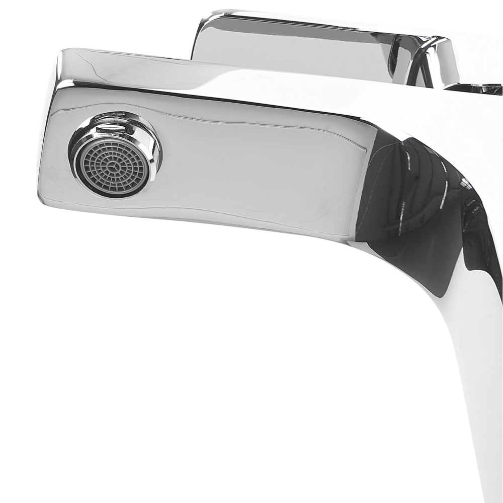 Rubinetto Lavabo In Metallo Cromato Argento Rubinetto Monocomando Bagno Moderno