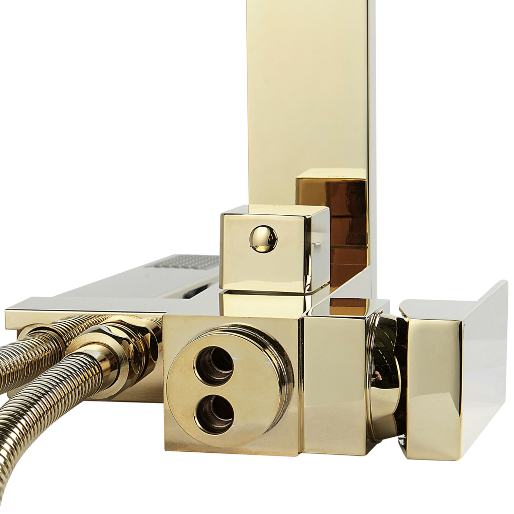 Miscelatore vasca freestanding Rubinetto doccia dorato Kit montaggio a pavimento