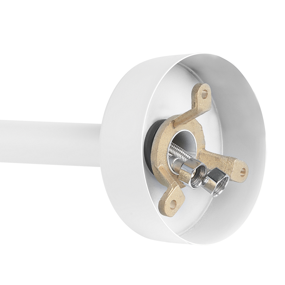 Rubinetto per vasca da bagno Rubinetto per vasca freestanding in acciaio inox in ottone bianco con doccetta Design moderno