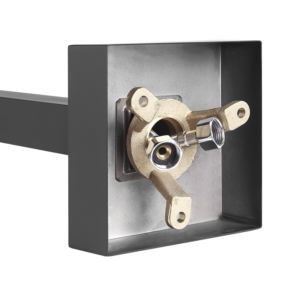 Miscelatore vasca da bagno freestanding Kit doccia rubinetto Nero montato a pavimento