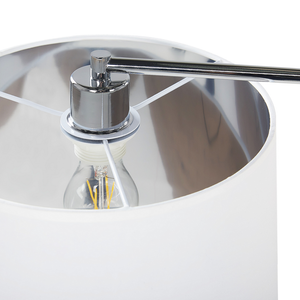 Lampadario a 2 Luci Bianco con Struttura in Metallo luce a sospensione stile moderno