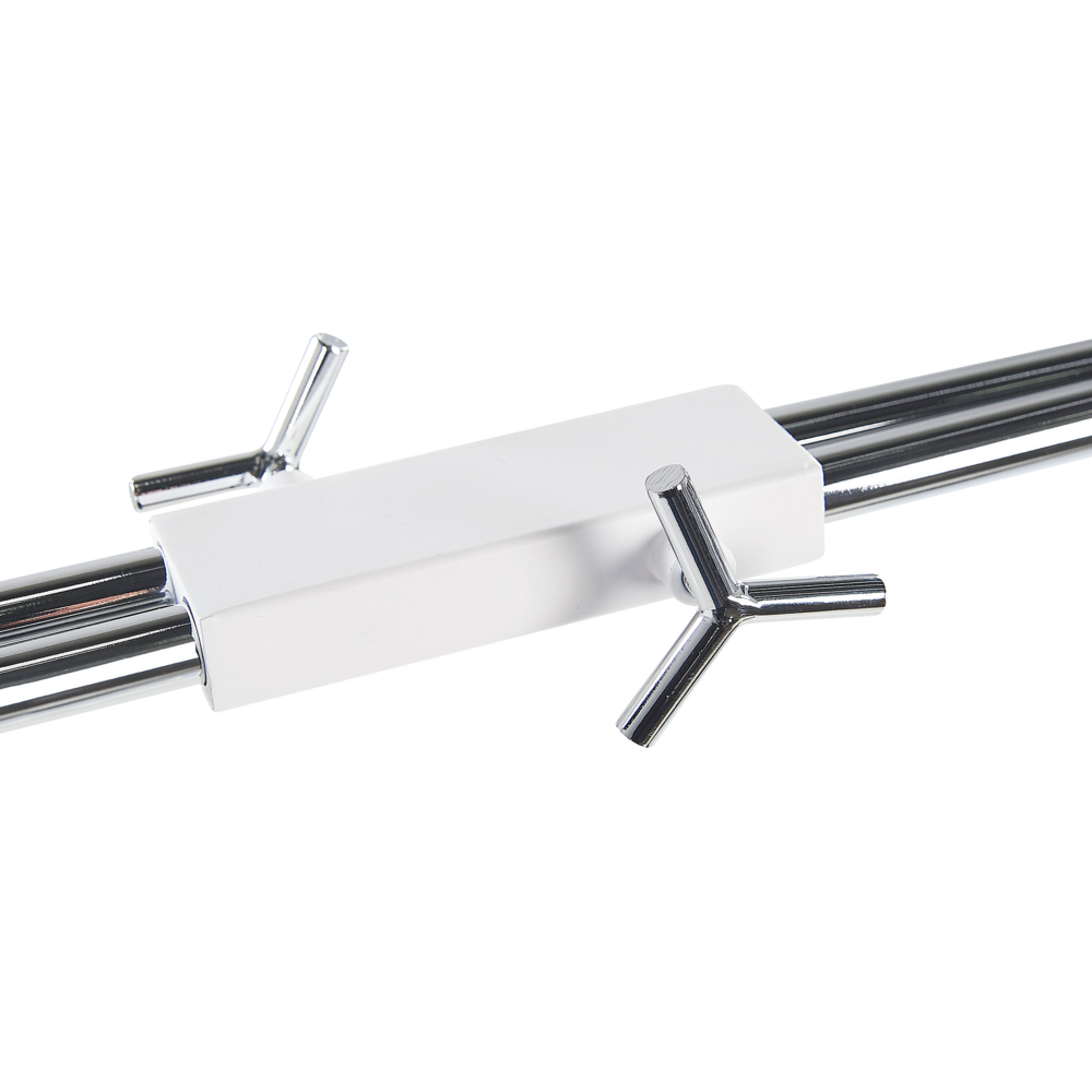 Lampadario a 2 Luci Bianco con Struttura in Metallo luce a sospensione stile moderno