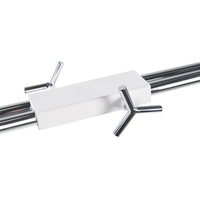 Lampadario a 2 Luci Bianco con Struttura in Metallo luce a sospensione stile moderno